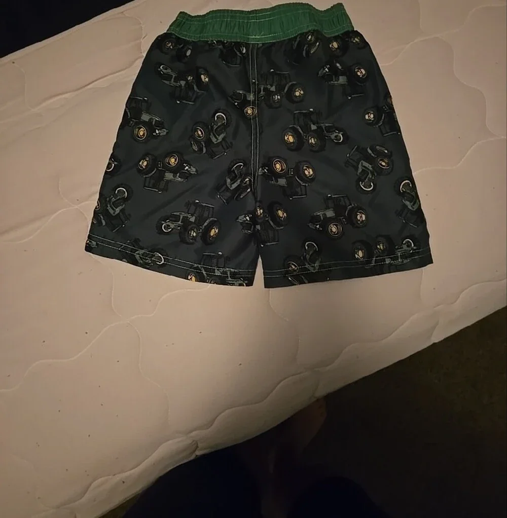 John Deere Boys Tractor Print Swim Shorts
